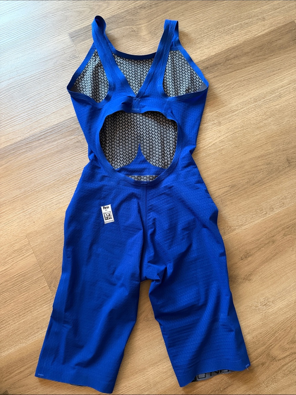 Dolfin Titanium Knee Length Fina Approved Knee Technical Swimsuit Sz 24 Blue - Picture 8 of 9